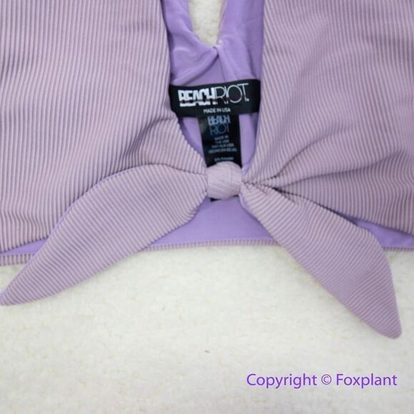New! Set! Beach Riot Free People Rib Dallas Emma bikini bottom lavender, size S - Picture 6 of 12